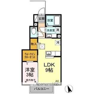 リジエールアサカ【1階】の間取り