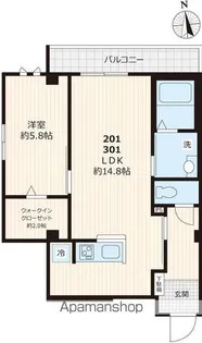 フォレスト ベベ【201号室号室】の間取り