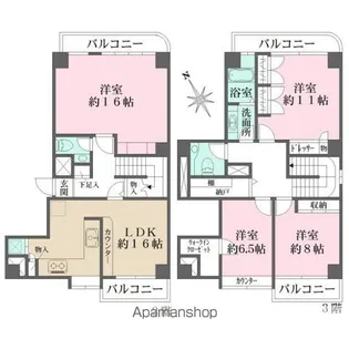 カーサエルフ【2階】の間取り