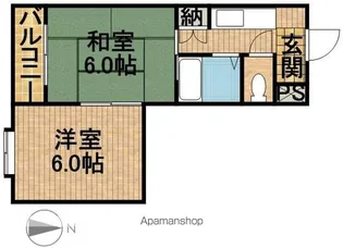オスカーマンション【6階】の間取り