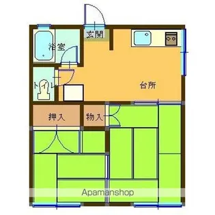 岩下アパート【101号室】の間取り