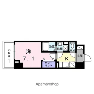 スアヴィス平塚八重咲【6階】の間取り