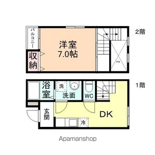 ステンドハウスA棟【108号室】の間取り