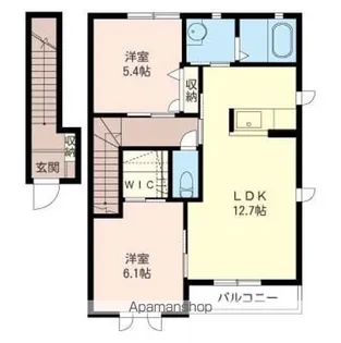 メゾンウィステリアA【201号室】の間取り
