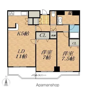 NCウイング5【5階】の間取り