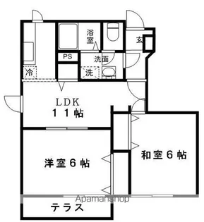 ヒルテラス ウエスト【1階】の間取り