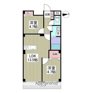 シャイニーハイツ【205号室】の間取り