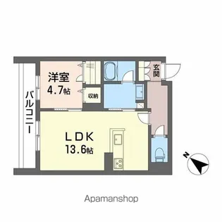 メゾン パルク 清水【203号室】の間取り