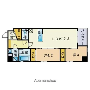ビエラコート赤坂けやき通り【6階】の間取り