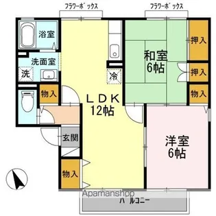 シャルマンHAMA C【1階】の間取り
