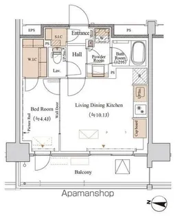 ブランシエスタ木場【9階】の間取り