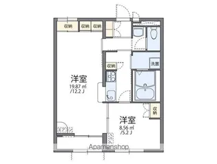 1LDKの間取り画像