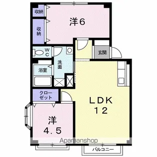 エルディム福田【2階】の間取り