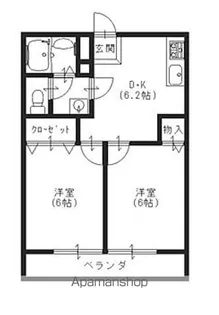 メゾンレペシュ【202号室号室】の間取り
