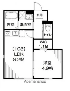 ボナール・KIMI【103号室号室】の間取り