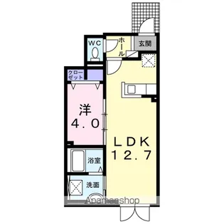 ラ・メール・ブルーⅠ【1階】の間取り