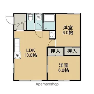 ブラウンシャトレーB棟【2階】の間取り
