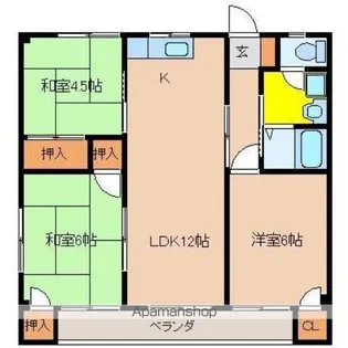 第3コーポ川越【2階】の間取り