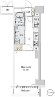 カスタリア新栄Ⅱ【1012号室】の間取り