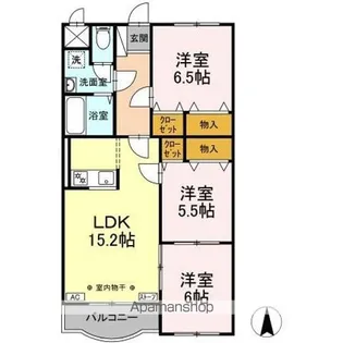 PEARL浜田【3階】の間取り