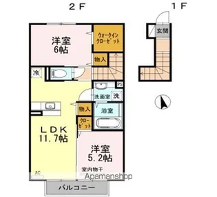アビテプレミール【2階】の間取り