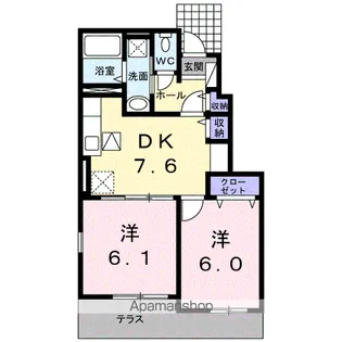 スカイガーデンⅡ【1階】の間取り