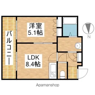 ビジャ松原【4階】の間取り