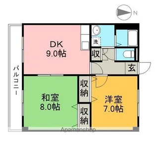斗南コーポ【3階】の間取り