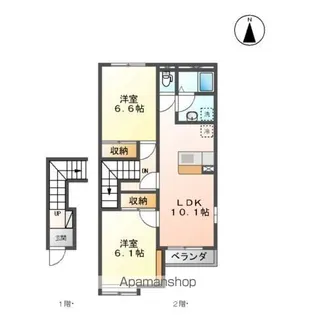 アレイ さくら【2階】の間取り