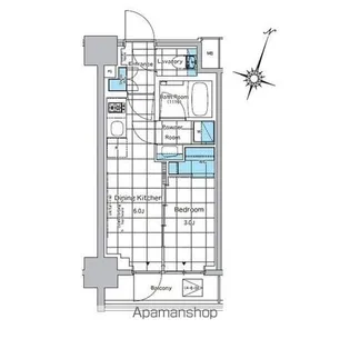 ルフォンプログレ神田プレミア【3階】の間取り