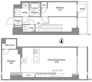 IPSE代々木上原【1階】の間取り