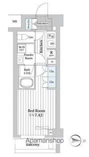 東京都新宿区北新宿2丁目【マンション】の間取り