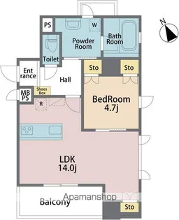 サン・ミッシェル【403号室】の間取り