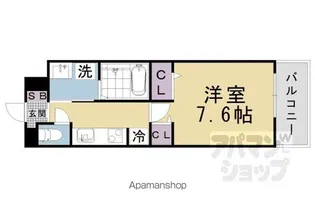 フラッツ太秦【403号室】の間取り