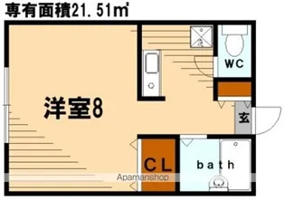 プランドール中台【1階】の間取り