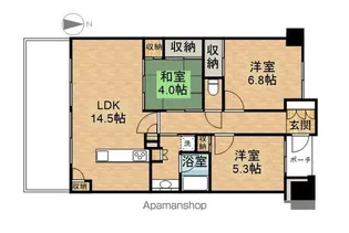 ポレスター野田屋町弐番館【5階】の間取り