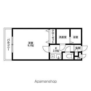 アンプルール リーブル サン・ステージ【2階】の間取り