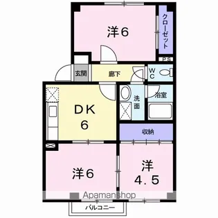 パティオ沙羅【1階】の間取り