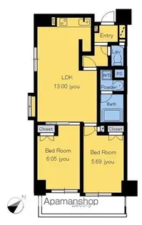 静岡馬渕エンブルコート【3階】の間取り