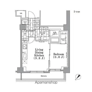 ONE ROOF FLAT TSUKISHIMA【4階】の間取り