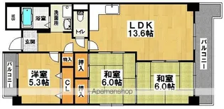 エスト堺グランディール【3階】の間取り