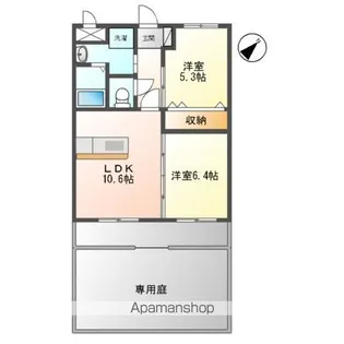 シャトー・ハーモニーテラス【103号室】の間取り