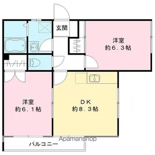 エルガーデン【102号室号室】の間取り