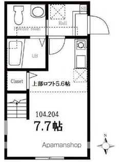 ハーミットクラブハウス南太田Ⅱ【1階】の間取り