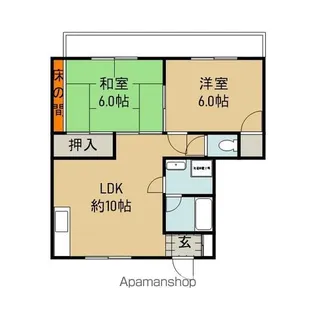 Aハイツ【102号室】の間取り