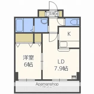 アーバンフラッツ豊平4条【10階】の間取り