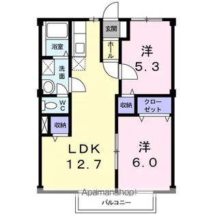 ニューシティノナカⅡ【2階】の間取り