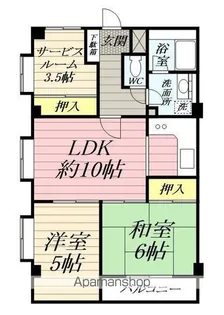 埼玉県八潮市伊草2丁目【マンション】の間取り