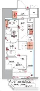 ハーモニーレジデンス横浜大通り公園EIRAKU【6階】の間取り
