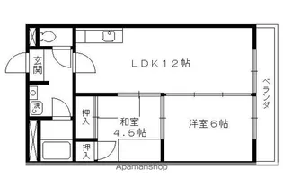 シャトーウメダ【202号室】の間取り